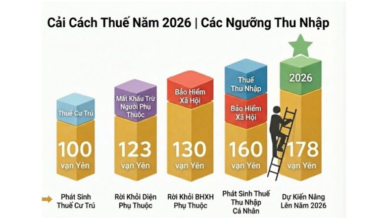 "Rào cản thu nhập" tại Nhật sắp tăng mạnh lên 178 vạn yên