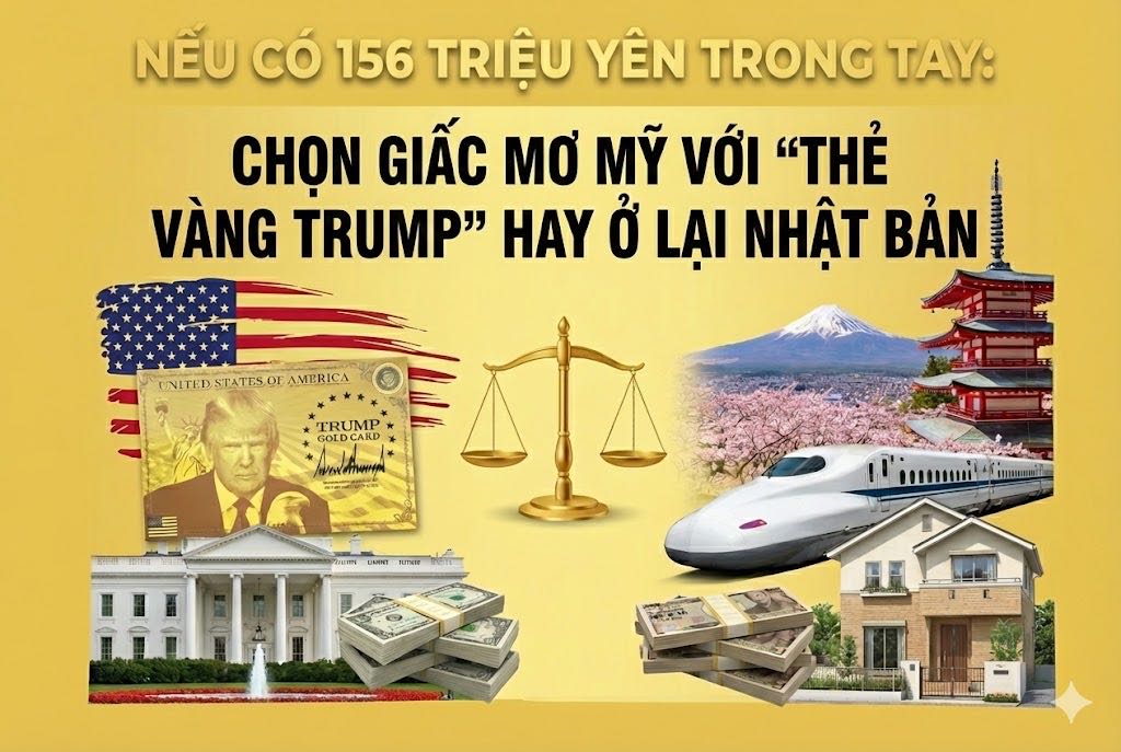 Nếu có 156 Triệu Yên Trong Tay: Giấc Mơ Mỹ (Visa Trump) Liệu Có Hơn Cuộc Sống Nhật?
