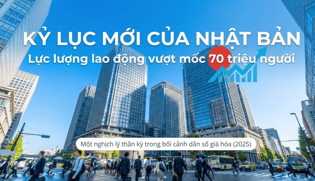Lực lượng lao động Nhật Bản lần đầu vượt mốc 70 triệu người