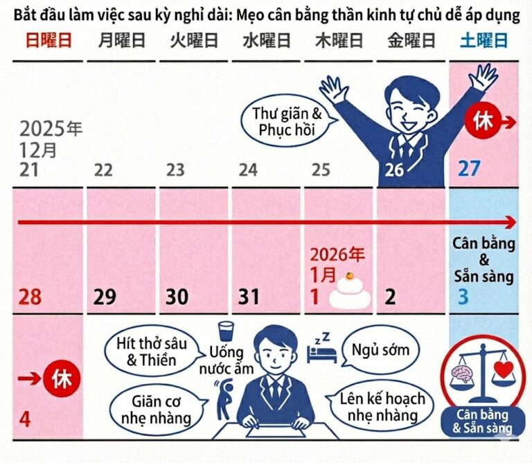 Bắt đầu làm việc sau kỳ nghỉ dài: Mẹo cân bằng thần kinh tự chủ dễ áp dụng