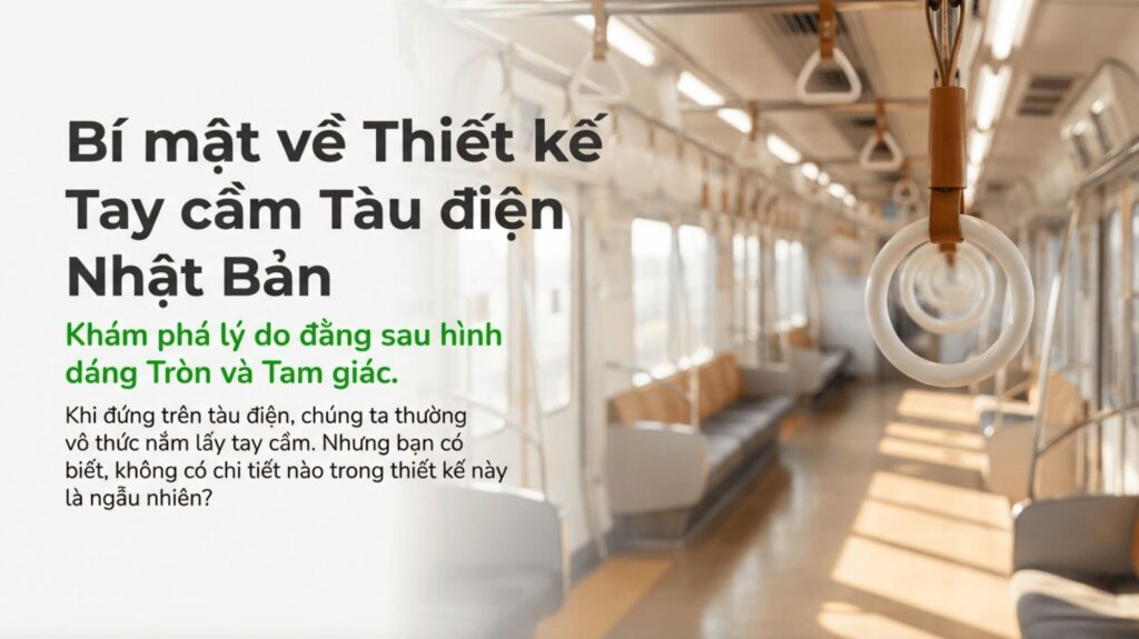 Hình dạng tay cầm trên tàu điện: Tròn và tam giác – Sự khác biệt và lý do